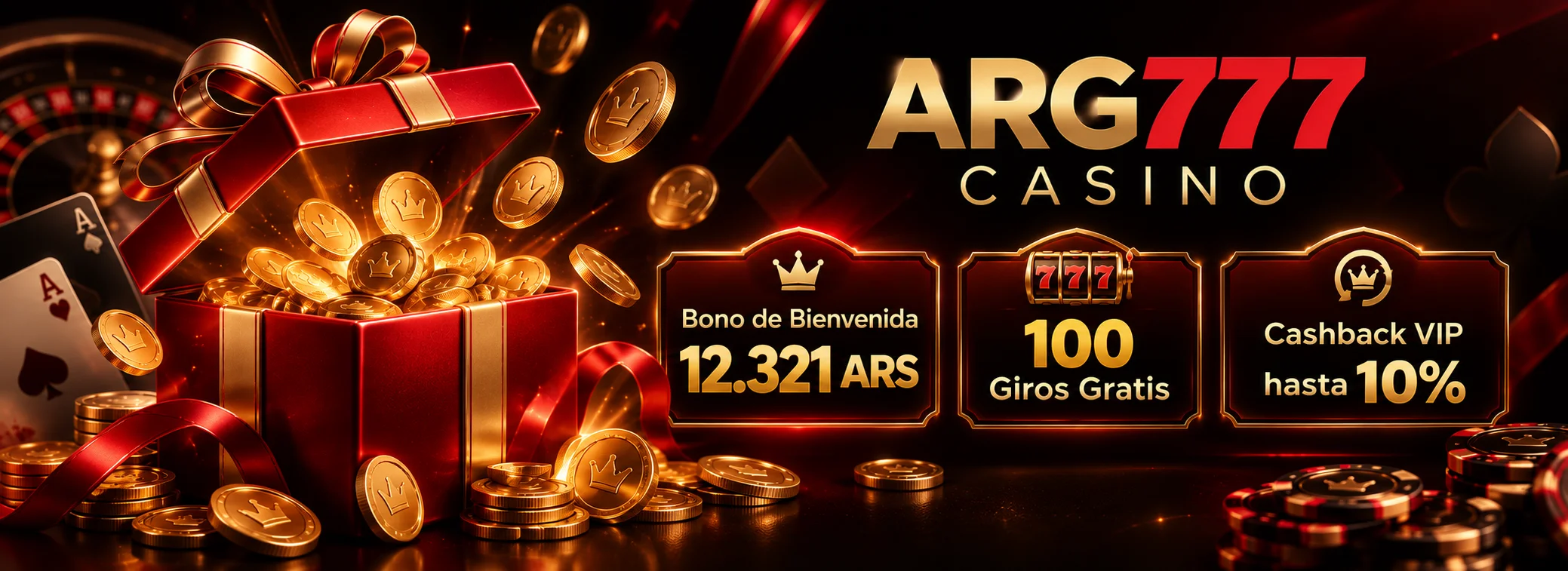 + 100 giros gratis en tus primeras cuatro cargas